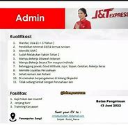 Cara Kerja Jadi Admin J&Amp;Amp Amp T Express Admin